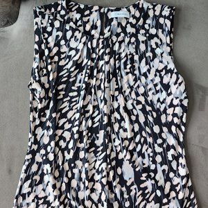 Calvin Klein sleeveless tank, cami/blouse suit separates, pink/grey/black, sz: L